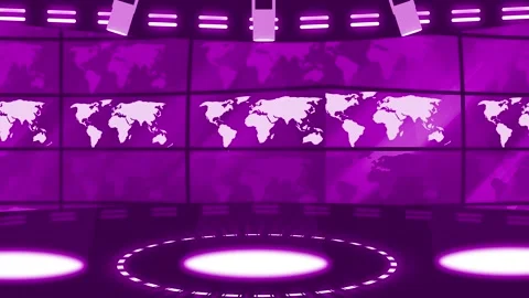 Modern digital studio background with world maps animation Stock Footage 326965732