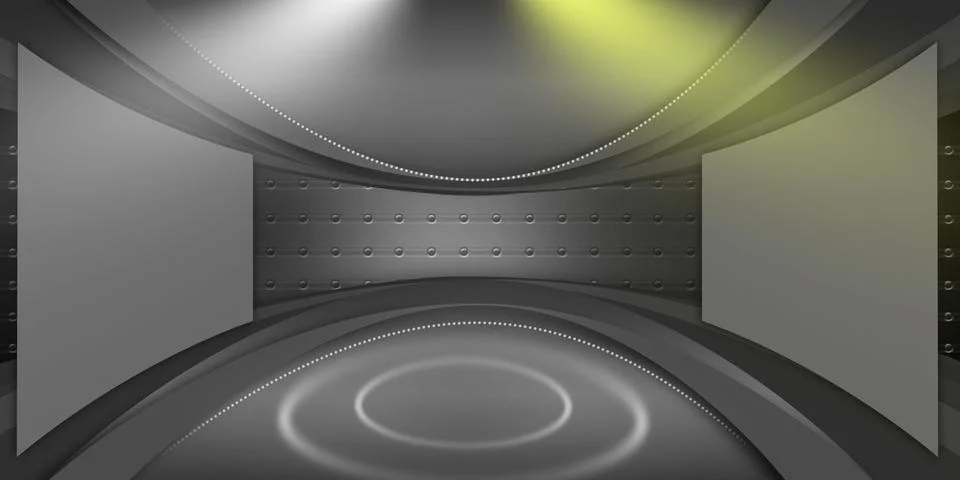 Modern Digital Studio with Lighting Иллюстрация