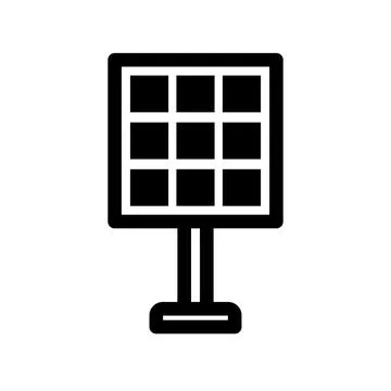 Modern digital tablet displaying nine empty grid cells for app interface design Stock Illustration