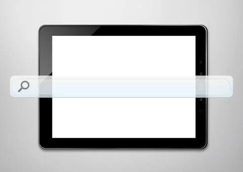 Modern digital tablet with empty web bar Illustrazione stock