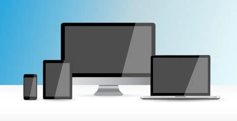 Modern digital tech device collection Stock-Illustration