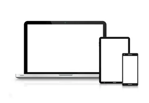 Modern digital tech device collection Stock Illustration