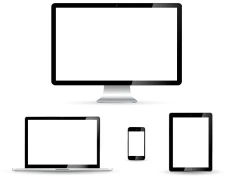 Modern digital tech device collection Illustration