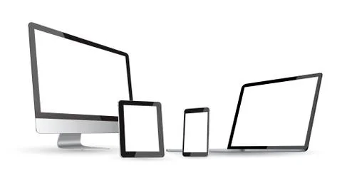 Modern digital tech device Stock Illustration