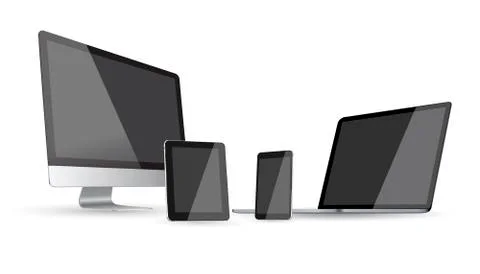 Modern digital tech device Stock Illustration