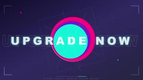Modern Digital Tech Interface Featuring Bold Upgrade Now Message Illustration Stockbeeldmateriaal 333051829