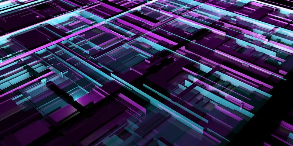 Modern Digital Technology Background With Abstract Circuit Lines Stock Illustration