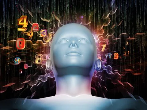 Modern Digital Thoughts Stock Illustration