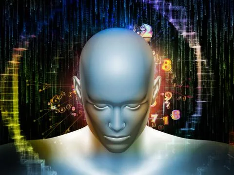 Modern Digital Thoughts Stock Illustration