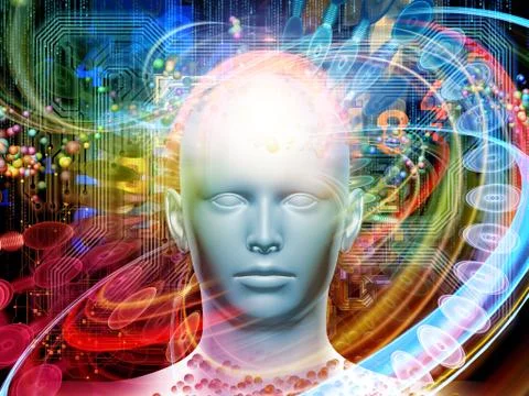 Modern Digital Thoughts Stock Illustration