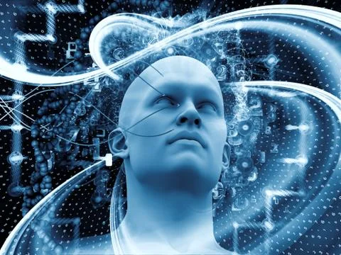 Modern Digital Thoughts Stock Illustration