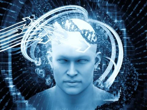 Modern Digital Thoughts 스톡 일러스트