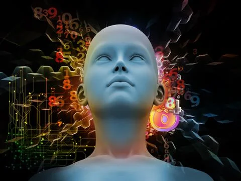 Modern Digital Thoughts 스톡 일러스트