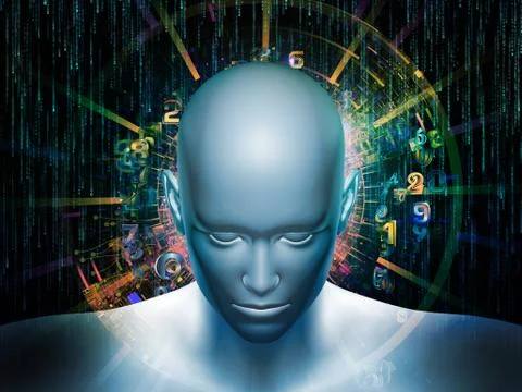 Modern Digital Thoughts Stock Illustration