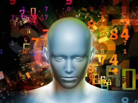 Modern Digital Thoughts Stock Illustration