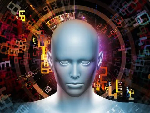 Modern Digital Thoughts 스톡 일러스트