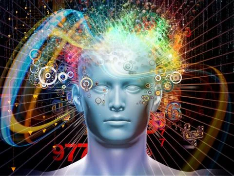 Modern Digital Thoughts Stock Illustration