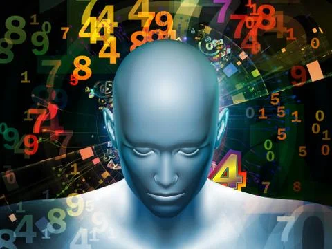 Modern Digital Thoughts Stock Illustration