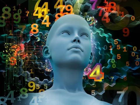 Modern Digital Thoughts 스톡 일러스트