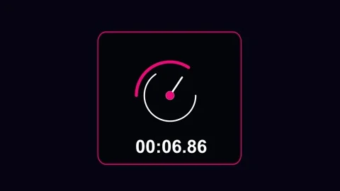Modern Digital Timer Countdown Animation with Circular Progress Bar and Ela.. 動画素材 342905150
