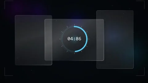 Modern Digital Timer Countdown Clock Graphic Overlay Time Measurement Backg.. 動画素材 344649674