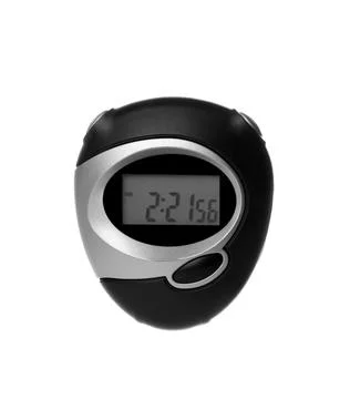 Modern digital timer isolated on white. Measuring tool Stock-Fotos