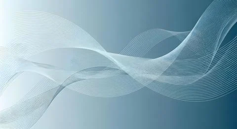 Modern digital wave network background with flowing data lines and light bl.. Stock Illustration