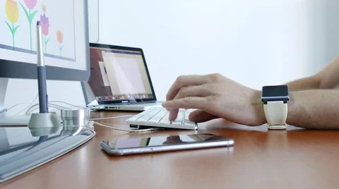 Modern Digital Working Stock Footage 58685961