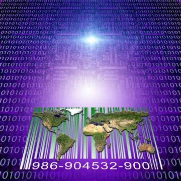 Modern digital world 库存插图