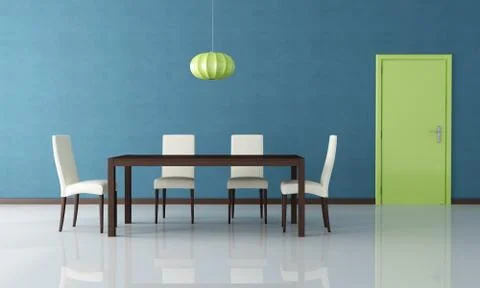 Modern dining room Stock Illustration