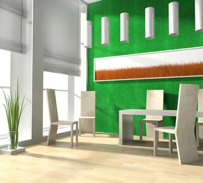 Modern dining room Stock Illustration