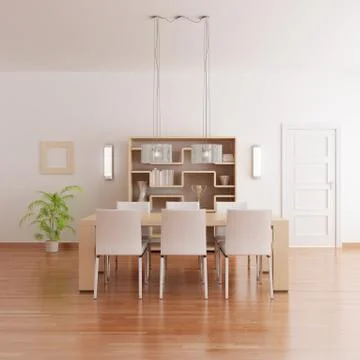 Modern dining room Stock Illustration