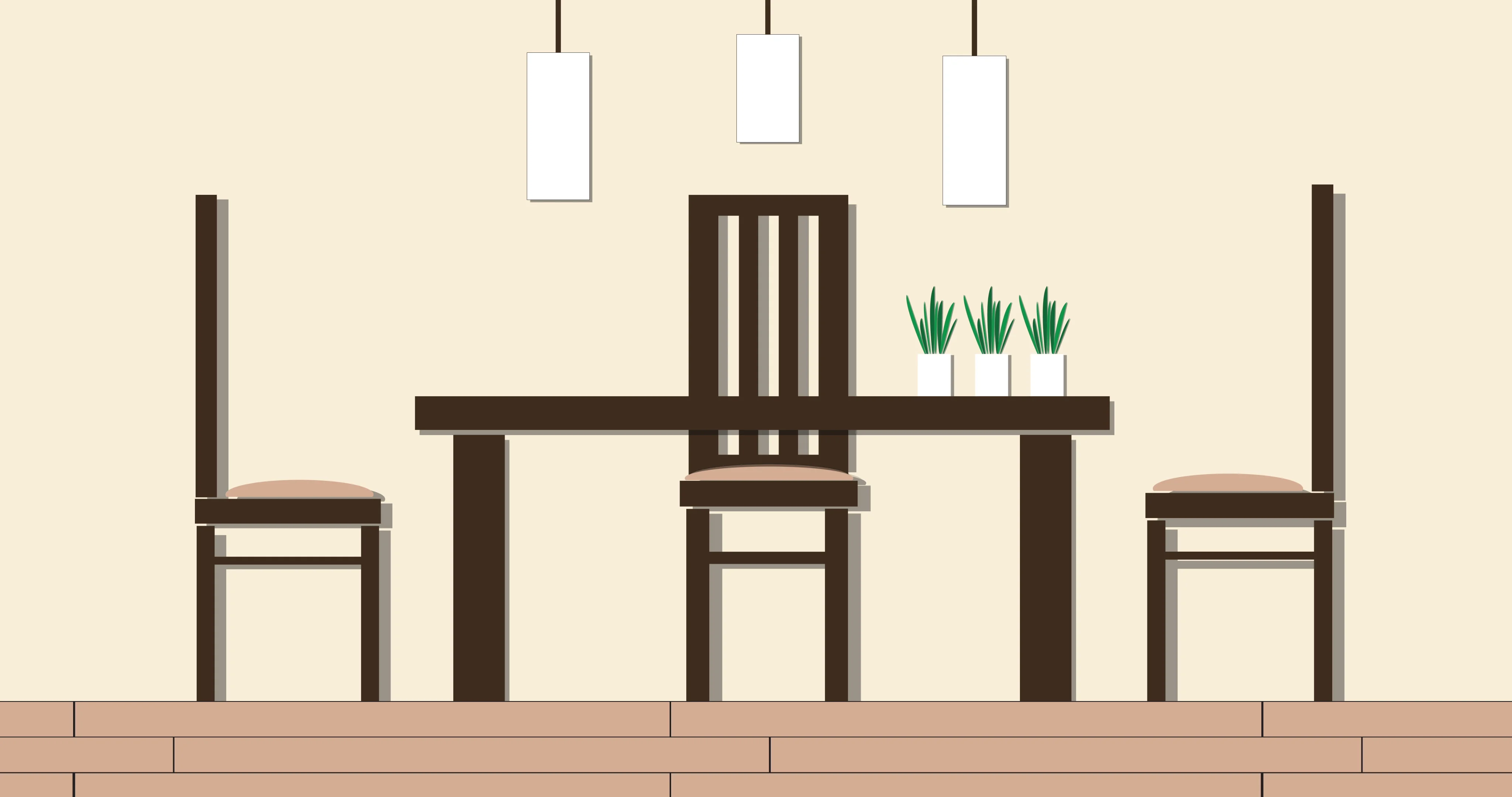 Modern Dining Room Interior cartoon anim... | Stock Video | Pond5