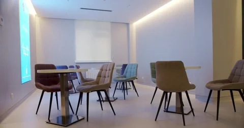 Modern Dining Room Interior. Elegant and Comfortable Home at Dining room. Stock Footage 313345875