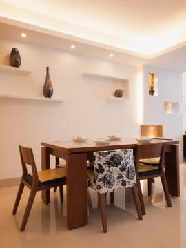 Modern dining room Stock Photos