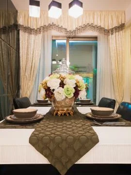 Modern dining room Stock Photos