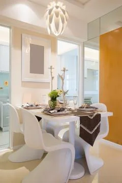 Modern dining room Stock Photos