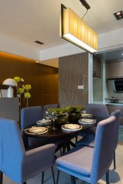 Modern dining room Stock Photos