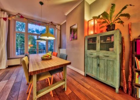 Modern dining room Foto stock