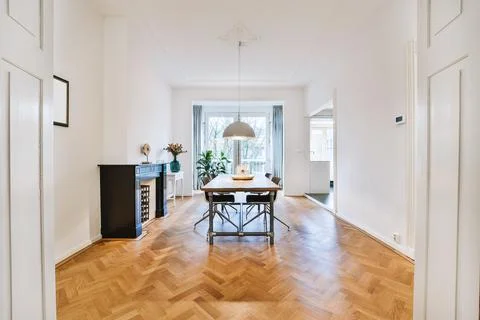 Modern dining room Stock Photos