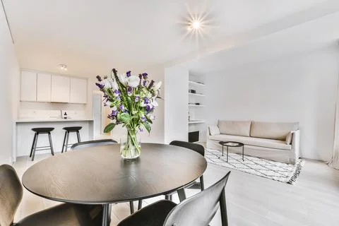 Modern dining room Stock Photos