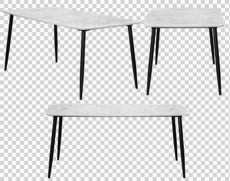 Modern dining table isolated, transparent background, furniture PNG Stock Photos