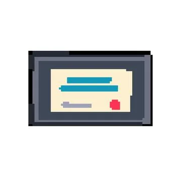 Modern diploma pixel art vector illustration 库存插图