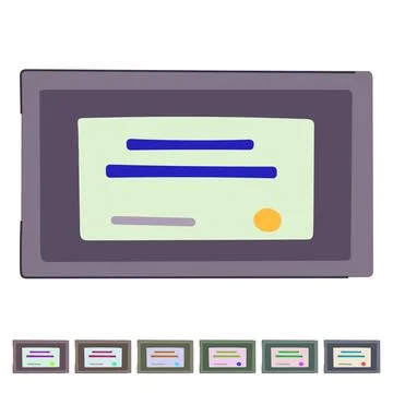 Modern diploma vector cartoon graphic Stock Illustration