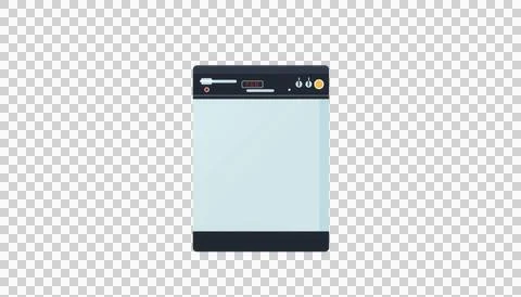 Modern dishwasher featuring a minimalist design Stock Illustration