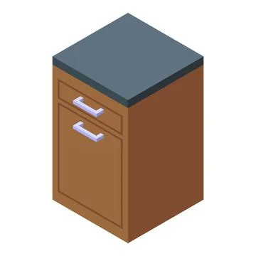 Modern dishwasher machine cleaning dishes in kitchen Illustrazione stock