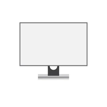 Modern Display Computer Screen Or Monitor Icon Isolated On White Background イラスト素材