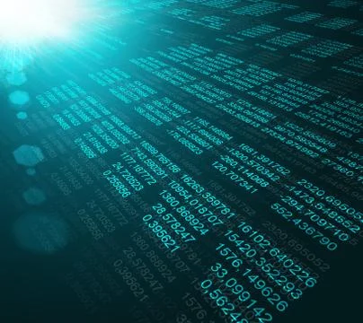 Modern display of data source code Illustrazione stock