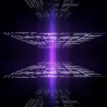 Modern display of data source code Stock Illustration