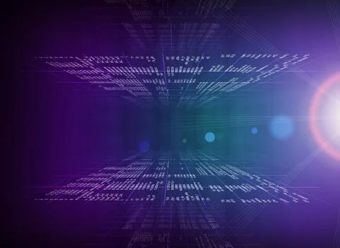 Modern display of data source code Stock Illustration